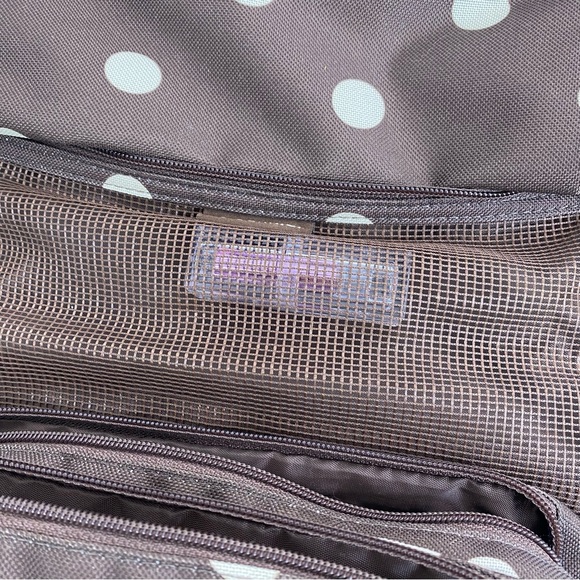 Reisenthel Hanging Brown Polka Dot Wrap Cosmetic Toiletry Travel Bag - Picture 9 of 10